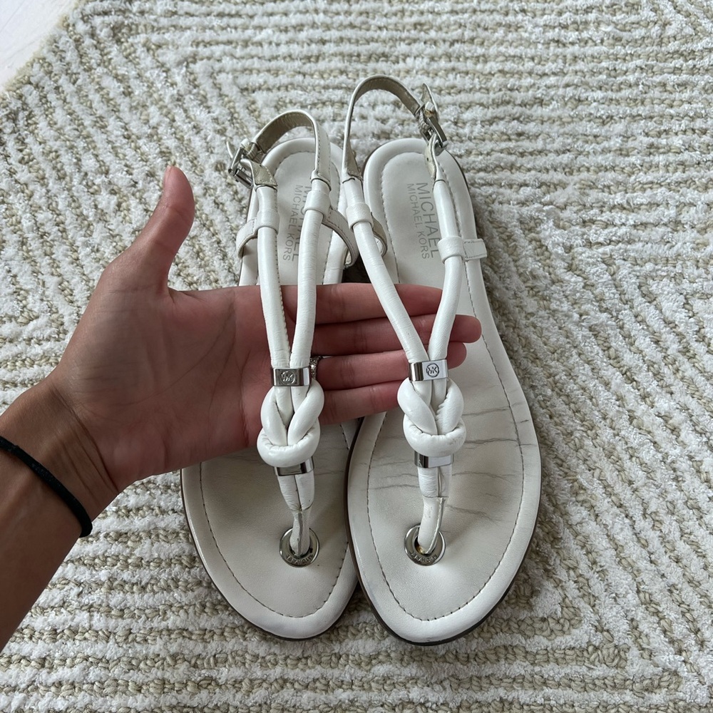 White michael kors sandals
